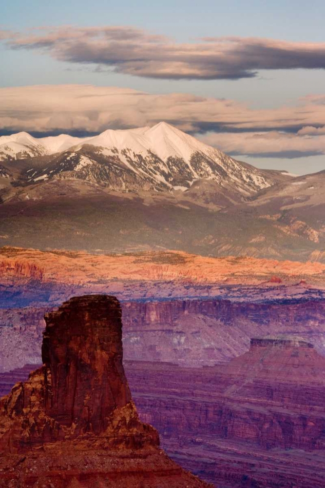 UT, Dead Horse Point SP  La Sal Mts at sunset art print by Don Paulson for $57.95 CAD
