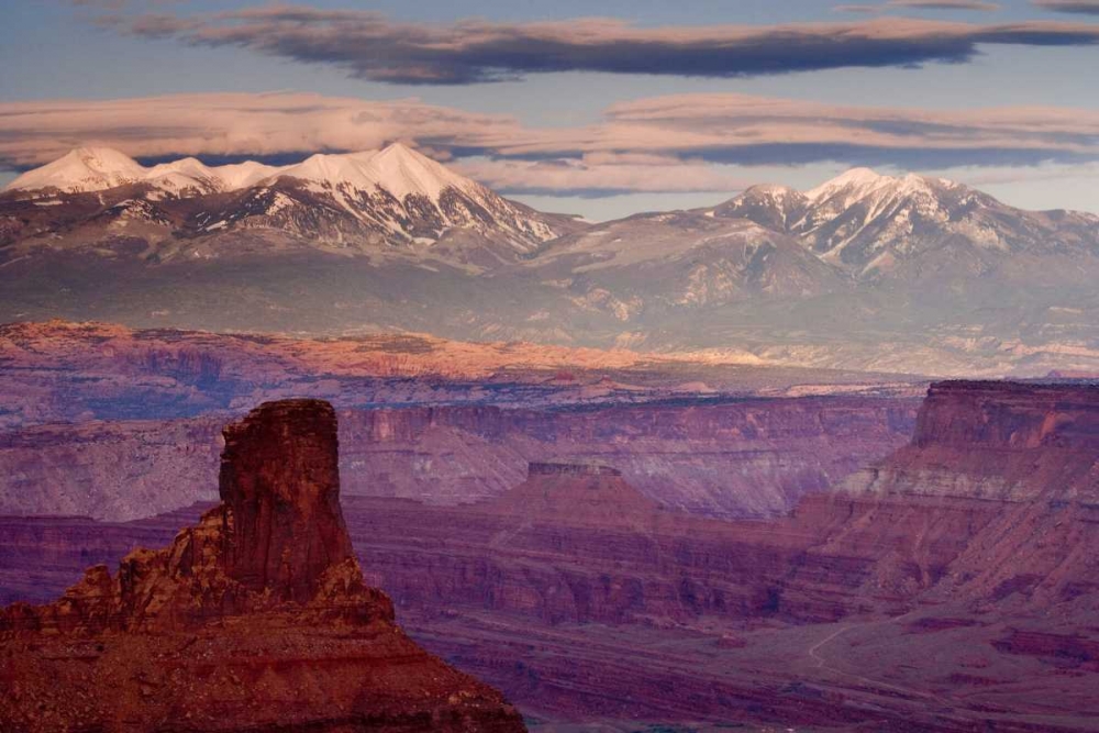 UT, Dead Horse Point SP  La Sal Mts at sunset art print by Don Paulson for $57.95 CAD