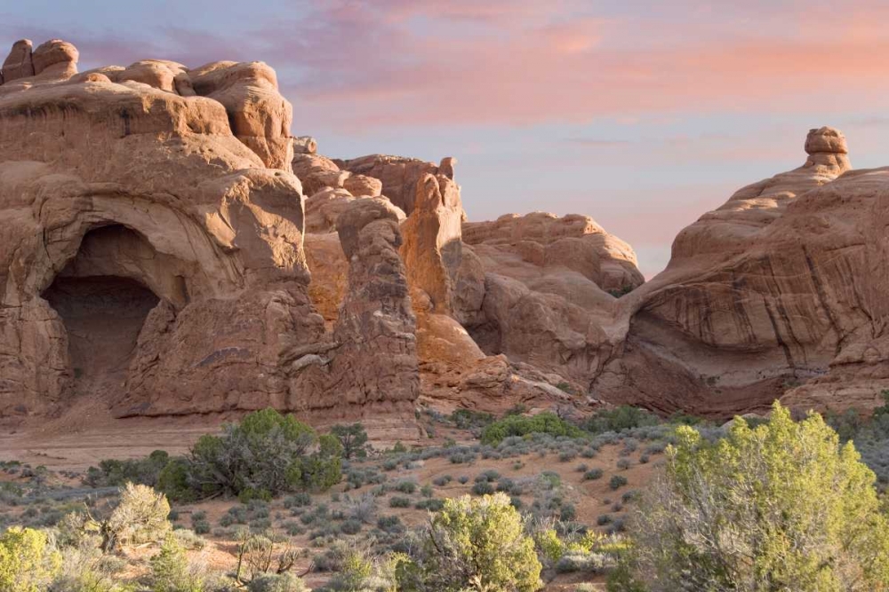 UT, Arches NP Windows Section and cave opening art print by Don Paulson for $57.95 CAD