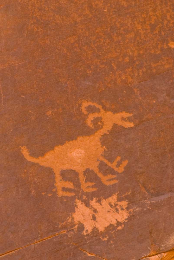 UT, Monument Valley NP Petroglyph etching art print by Jay OBrien for $57.95 CAD