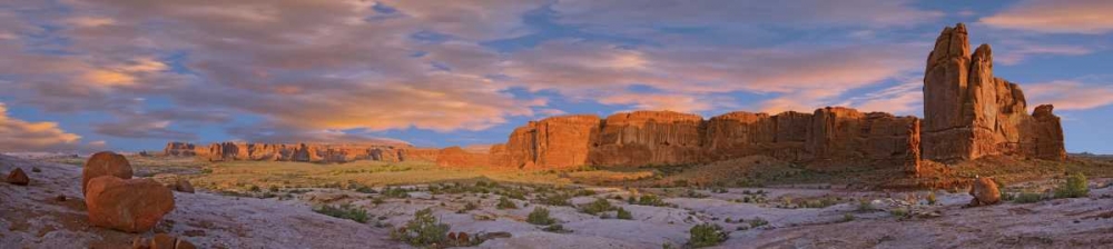 USA, Utah, Arches NP Courthouse Wash at sunrise art print by Fred Lord for $57.95 CAD