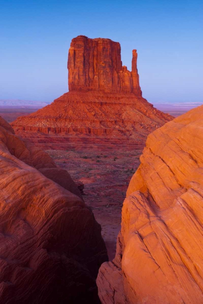 UT, Sunset on Mitten Buttes at Monument Valley art print by Nancy Rotenberg for $57.95 CAD