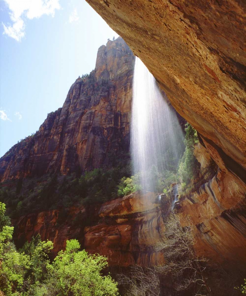 UT, Zion NP A waterfall drops from a cliff art print by Christopher Talbot Frank for $57.95 CAD