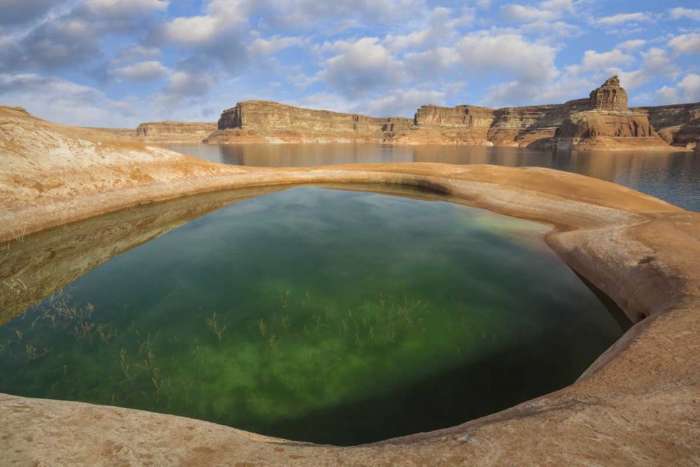 Utah, Glen Canyon Pool of water at Lake Powell art print by Don Paulson for $57.95 CAD