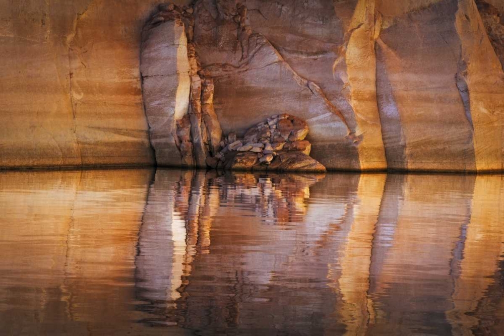 UT, Glen Canyon Abstract stained sandstone wall art print by Don Paulson for $57.95 CAD
