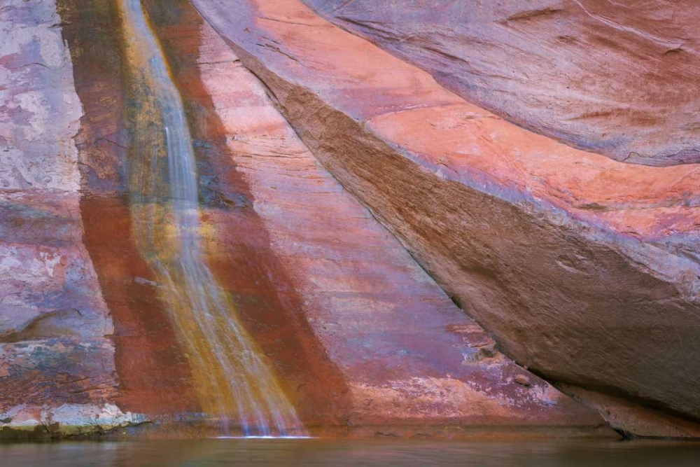 Utah, Glen Canyon NRA Waterfall in Bowns Canyon art print by Don Paulson for $57.95 CAD