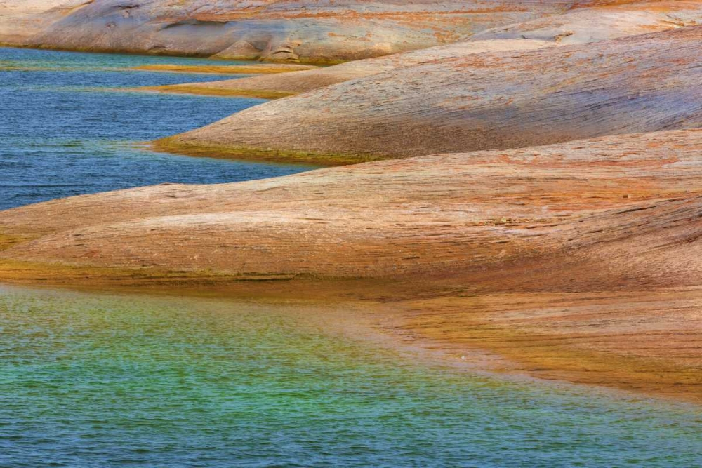 Utah, Glen Canyon Rocky shoreline of Lake Powell art print by Don Paulson for $57.95 CAD