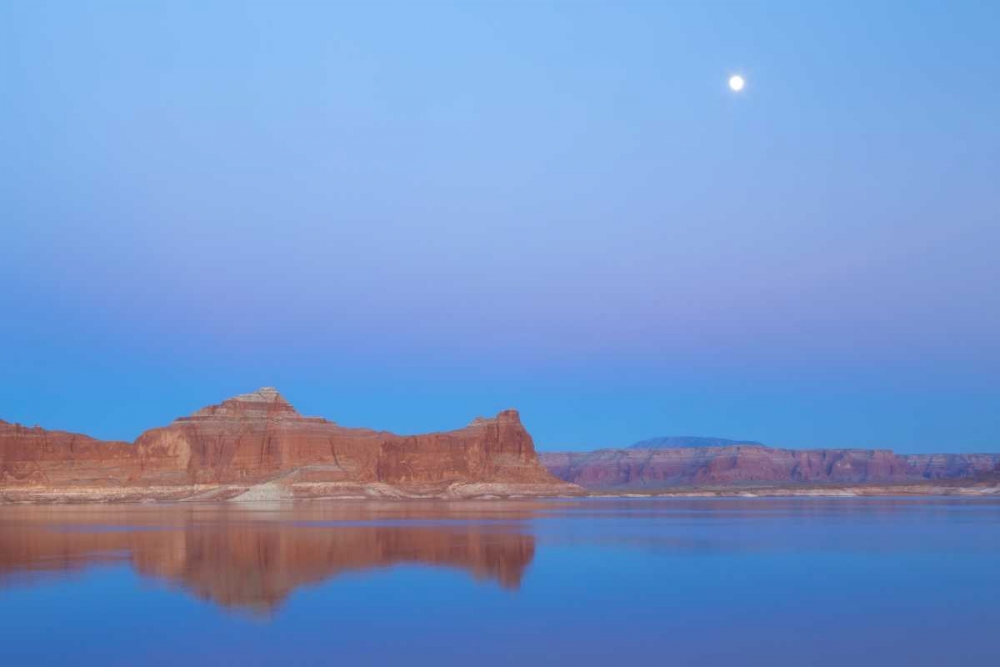 Utah, Glen Canyon NRA Moon over Lake Powell art print by Don Paulson for $57.95 CAD