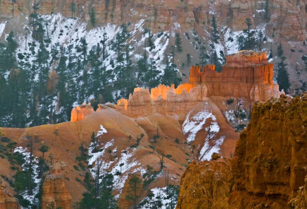 Utah Snowy hoodoo formations in Bryce Canyon NP art print by Nancy Rotenberg for $57.95 CAD