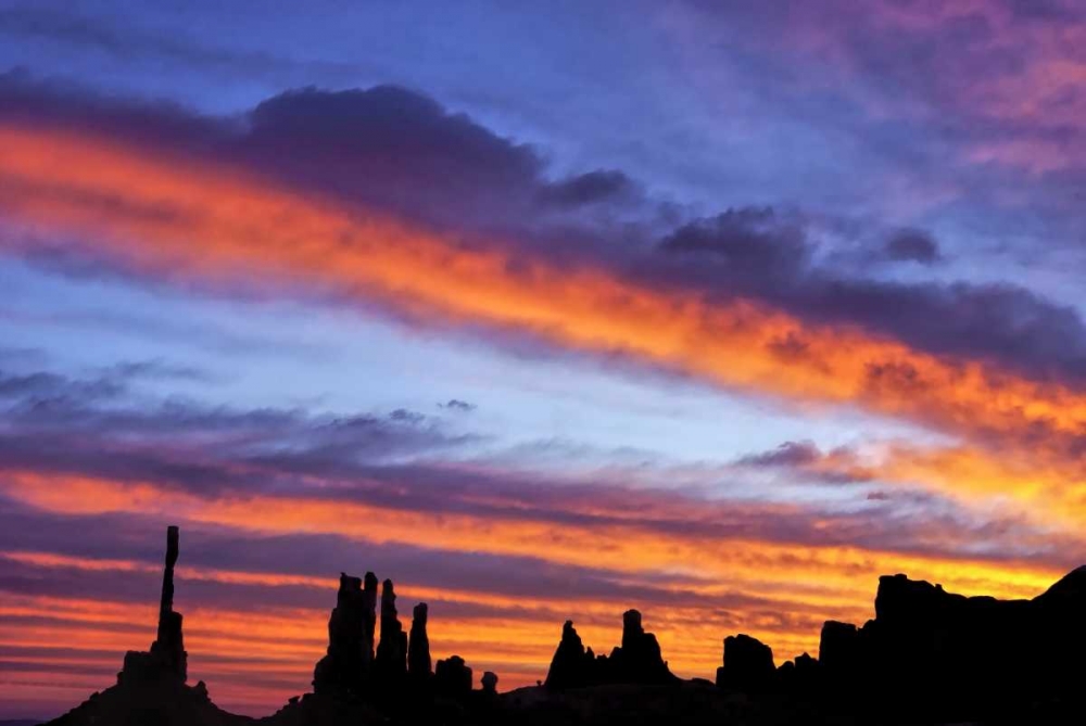 UT, Monument Valley The Totem Poles formations art print by Jay OBrien for $57.95 CAD
