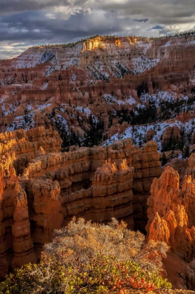 Utah, Bryce Canyon Fall snow on rock formations art print by Jay OBrien for $57.95 CAD