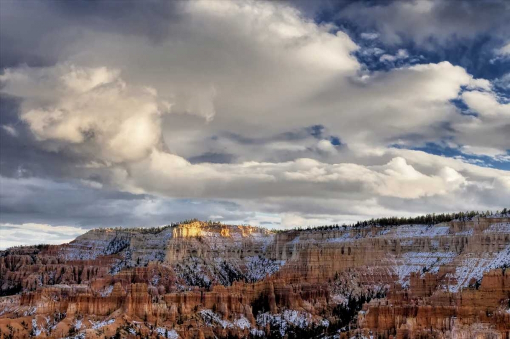 Utah, Bryce Canyon Snow on autumn landscape art print by Jay OBrien for $57.95 CAD