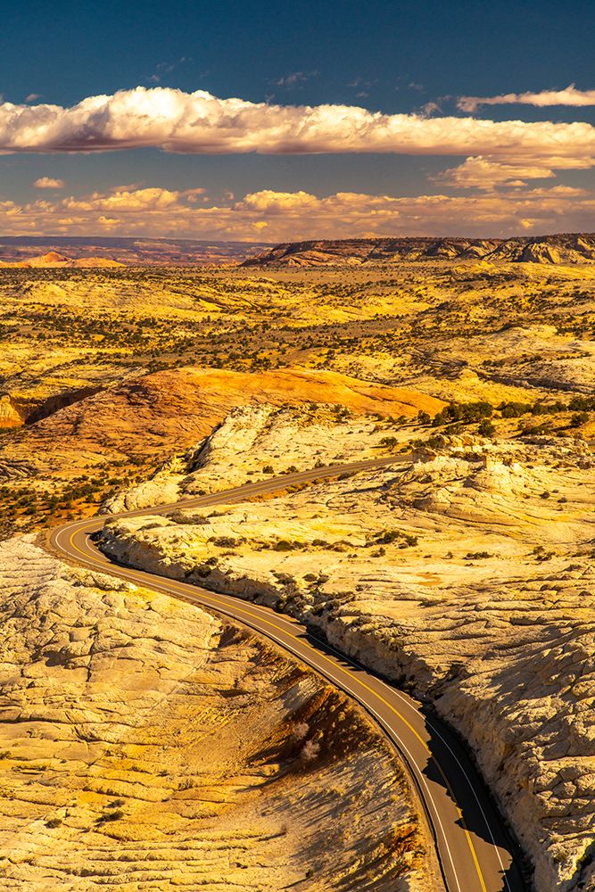 USA- Utah- Grand Staircase Escalante National Monument. Road through rugged landscape. art print by Jaynes Gallery for $57.95 CAD