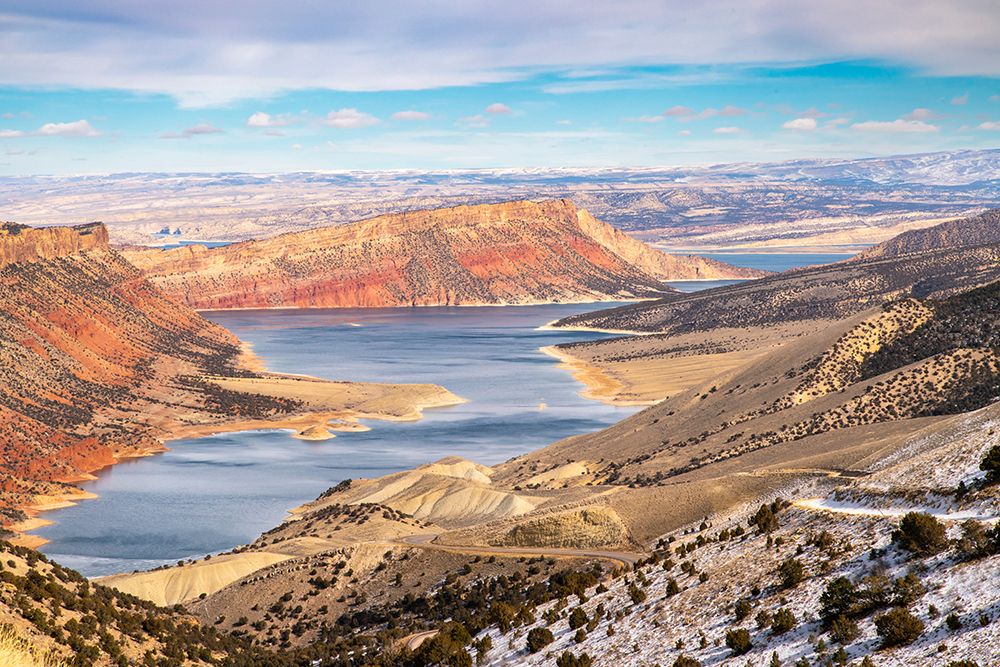 USA- Utah- Flaming Gorge Reservoir. Low water table in the gorge. art print by Jaynes Gallery for $57.95 CAD