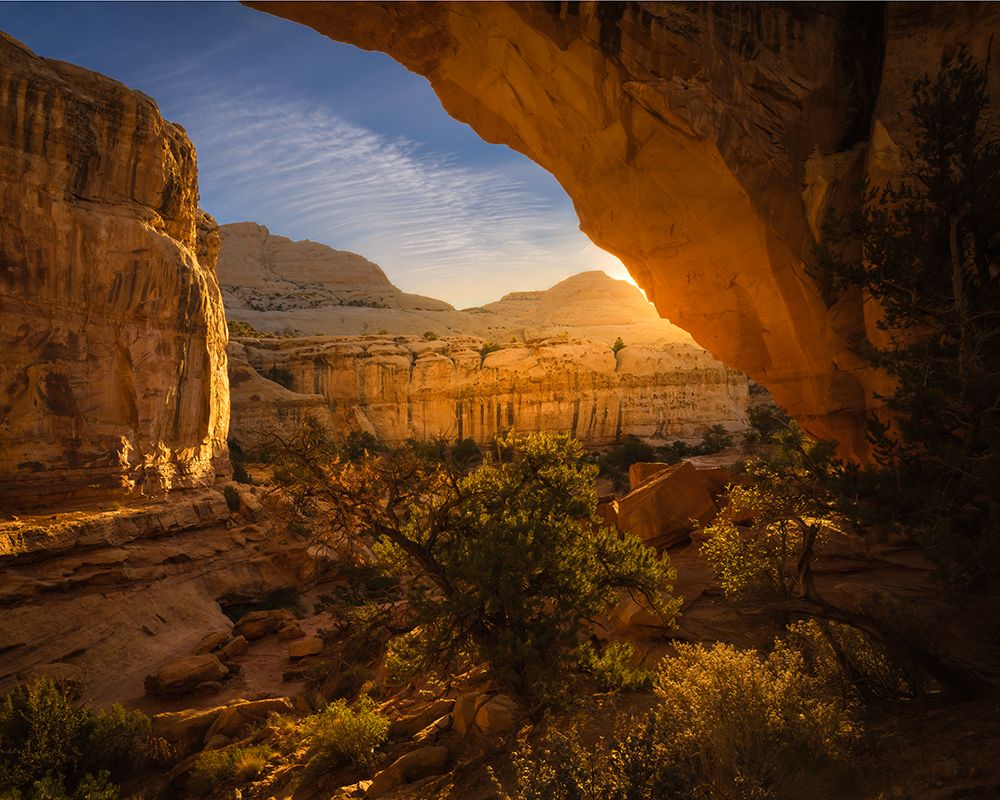 USA-Utah-Capital Reef National Park Sunrise on rock formations art print by Jaynes Gallery for $57.95 CAD