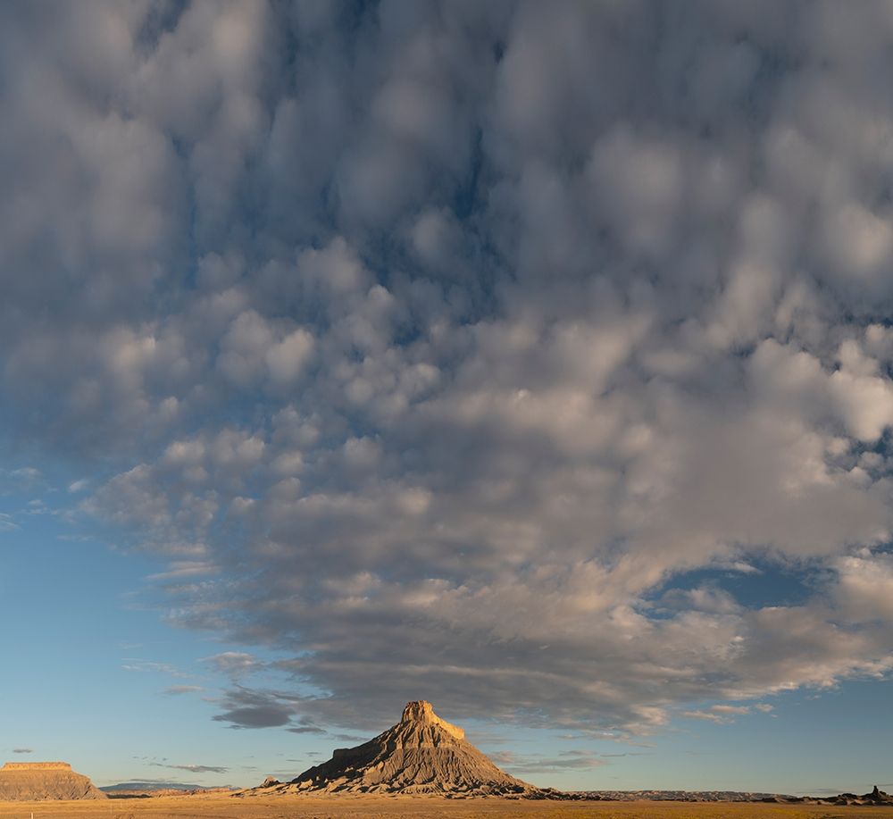 Utah Early morning clouds at Factory Butte-Upper Blue Hills art print by Judith Zimmerman for $57.95 CAD