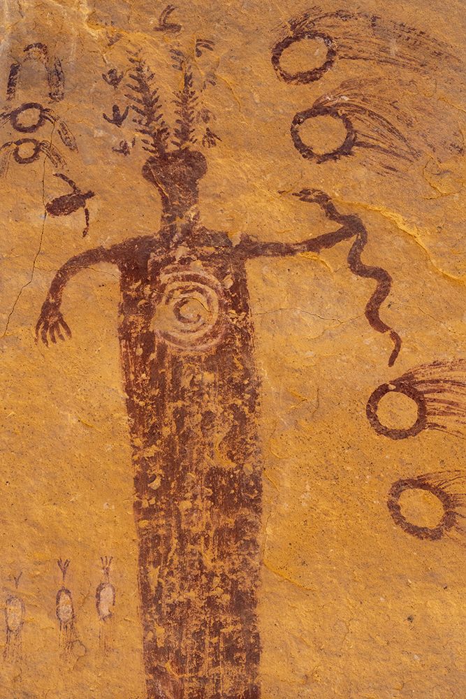 USA-Utah Head of Sinbad Panel pictographs in San Rafael Swell Recreation Area art print by Judith Zimmerman for $57.95 CAD