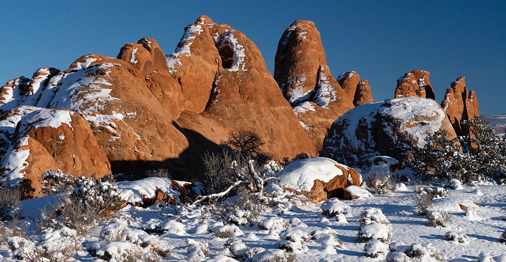 USA-Utah Winter snowfall in Arches National Park art print by Judith Zimmerman for $57.95 CAD