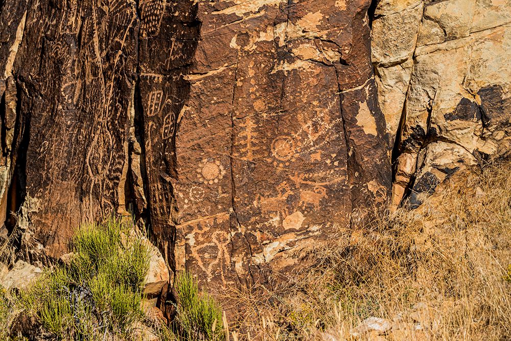 Ancient petroglyphs seen at Parowan Gap. art print by Larry Richardson for $57.95 CAD