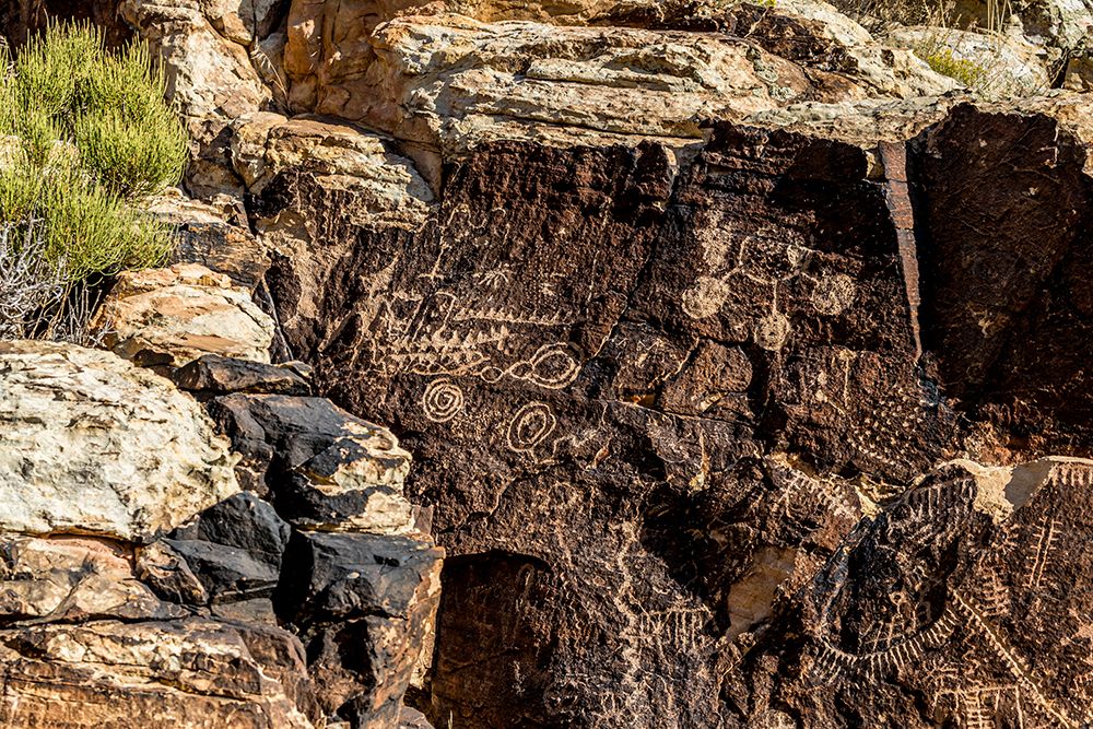 Ancient petroglyphs seen at Parowan Gap. art print by Larry Richardson for $57.95 CAD