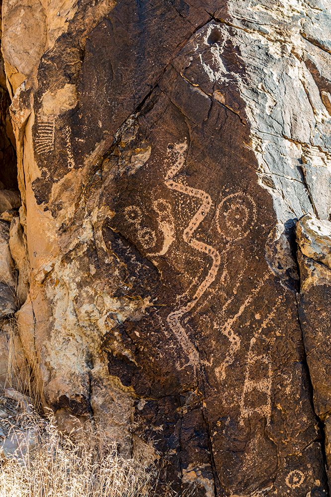 Ancient petroglyphs seen at Parowan Gap. art print by Larry Richardson for $57.95 CAD