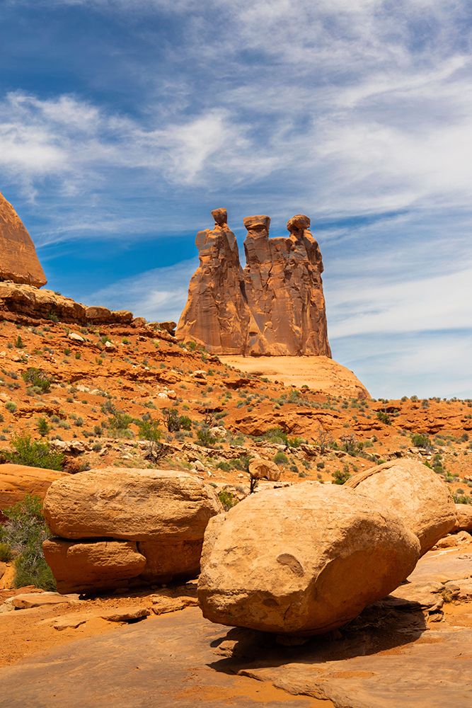 Three Gossips, Park Avenue, Arches National Park, Utah, USA. art print by Roddy Scheer for $57.95 CAD