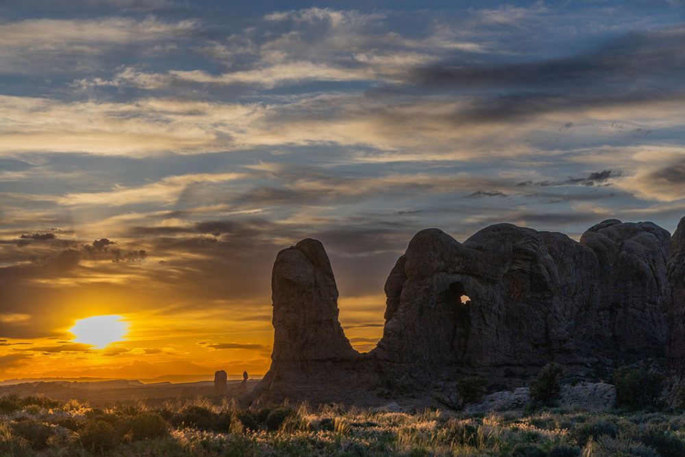 The Elephants Parade at Sunset, The Windows Section, Arches National Park, Utah, USA. art print by Roddy Scheer for $57.95 CAD