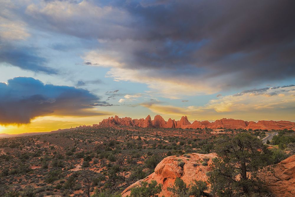 Sunset, Devils Garden, Arches National Park, Utah, USA. art print by Roddy Scheer for $57.95 CAD