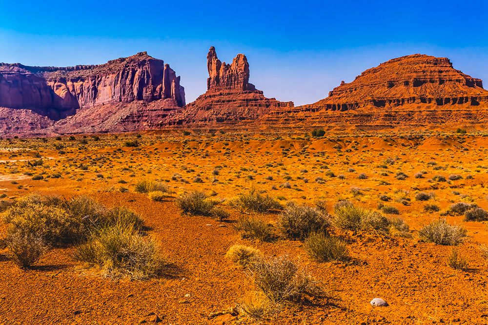 Colorful Sitting Hen Butte rock formation-Monument Valley-Utah art print by William Perry for $57.95 CAD
