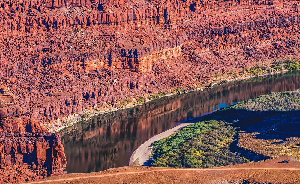 Green River- Grand View Point Overlook- Red Rock Canyons- Canyonlands National Park- Moab- Utah. art print by William Perry for $57.95 CAD
