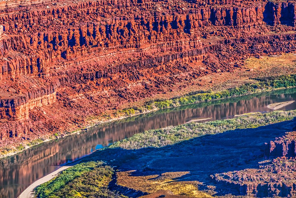 Green River- Grand View Point Overlook- Red Rock Canyons- Canyonlands National Park- Moab- Utah. art print by William Perry for $57.95 CAD
