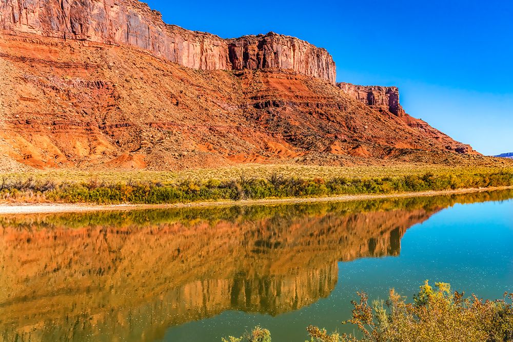 Sandy beach river access. Colorado River- Moab- Utah. art print by William Perry for $57.95 CAD