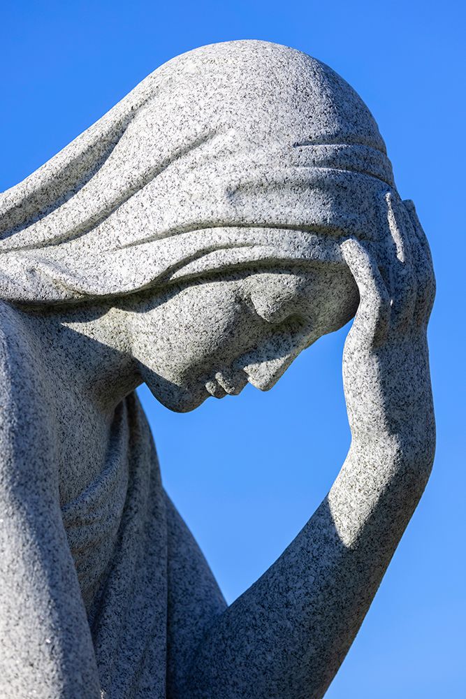 USA-Vermont-Barre Stone statue of woman in Hope Cemetery art print by Jaynes Gallery for $57.95 CAD