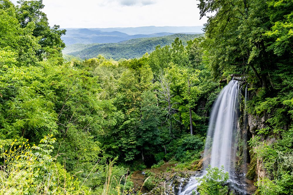 USA-Virginia-Hot Springs Waterfall in the countryside art print by Hollice Looney for $57.95 CAD