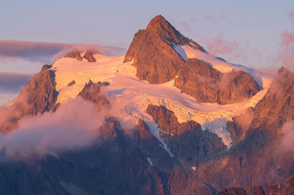 Evening clouds swirling around Mount Shuksan North Cascades-Washington State art print by Alan Majchrowicz for $57.95 CAD