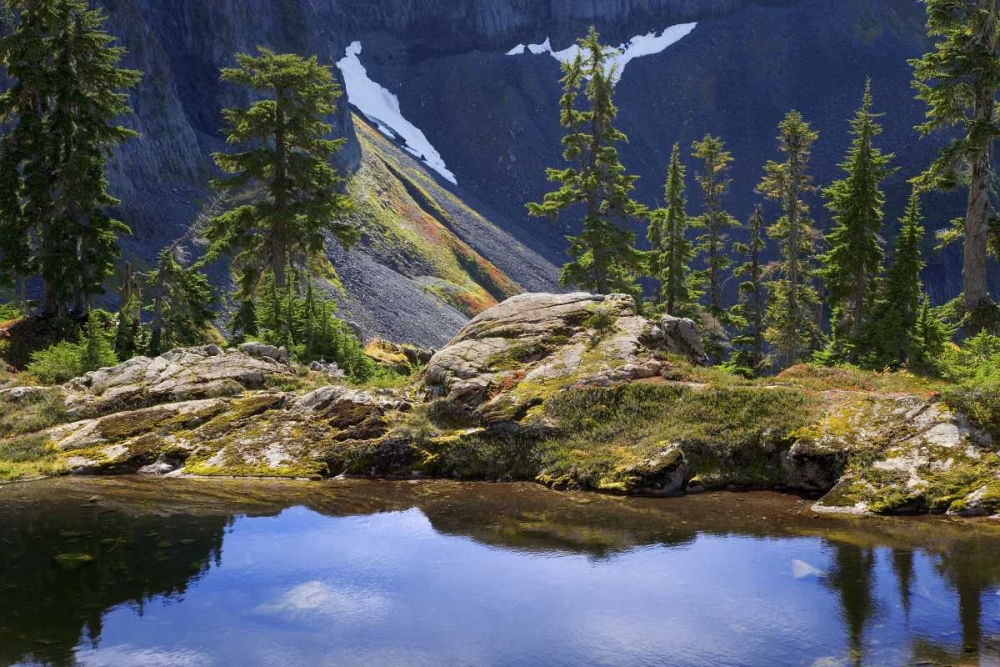 WA, Mount Baker Wilderness, A mountain tarn art print by Don Paulson for $57.95 CAD
