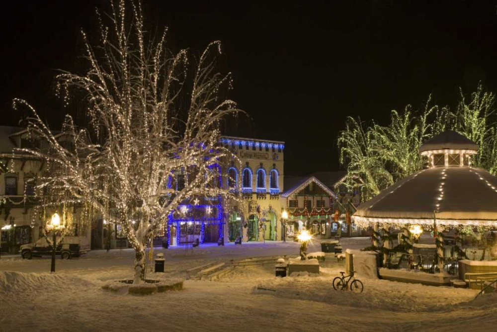 USA, Washington, Leavenworth, Christmas Lights - art print by Don Paulson for $57.95 CAD