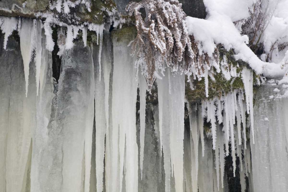 Washington, Leavenworth Icicles and snow art print by Don Paulson for $57.95 CAD