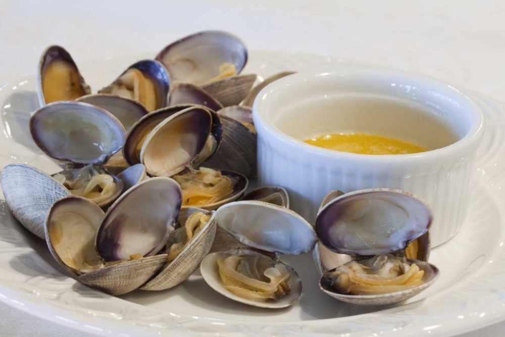 WA, Puget Sound Manila clams and butter sauce art print by Don Paulson for $57.95 CAD