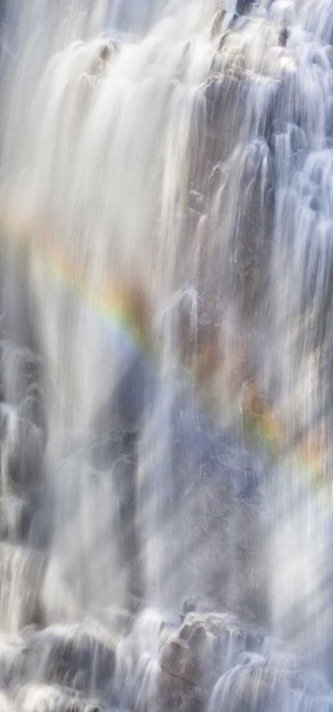 WA, North Cascades NP Rainbow on waterfall art print by Don Paulson for $57.95 CAD