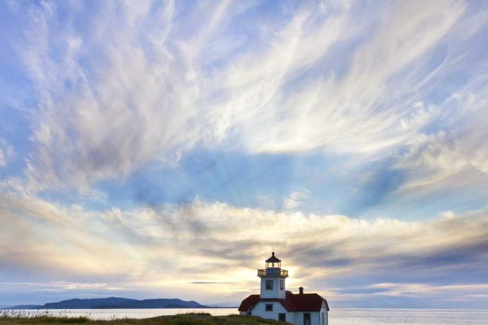 Washington Sunset on Patos Island Lighthouse art print by Don Paulson for $57.95 CAD