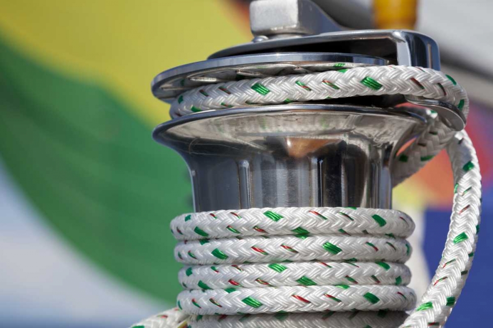 WA, San Juans Sailboat winch with coiled rope art print by Don Paulson for $57.95 CAD