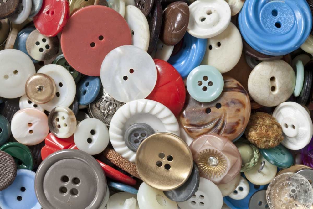 WA, Seabeck Assortment of buttons for mending art print by Don Paulson for $57.95 CAD