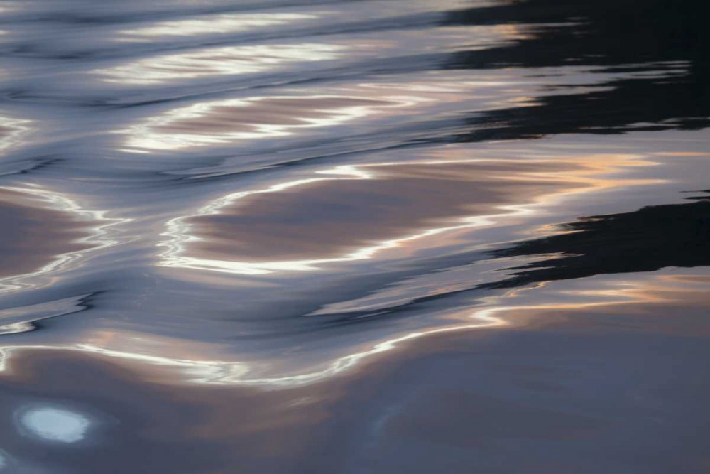 Canada, BC, Sunset on water wave patterns art print by Don Paulson for $57.95 CAD