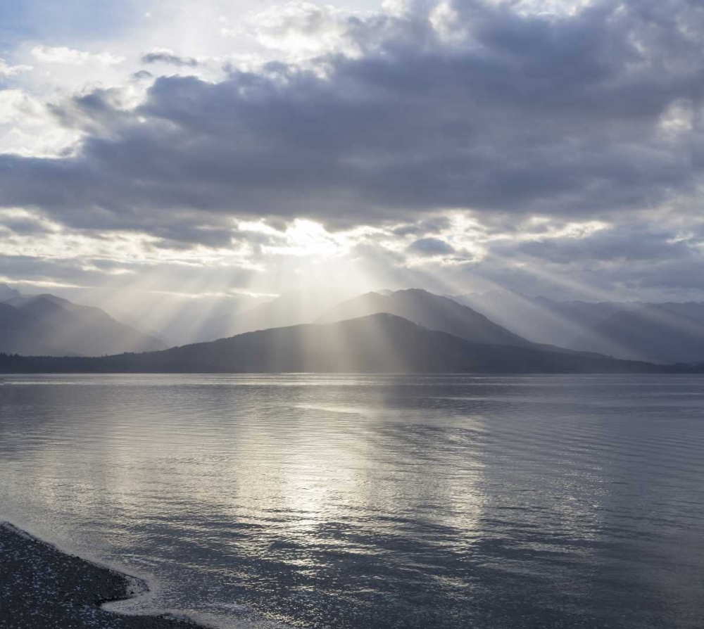 WA, Seabeck God rays over Hood Canal art print by Don Paulson for $57.95 CAD