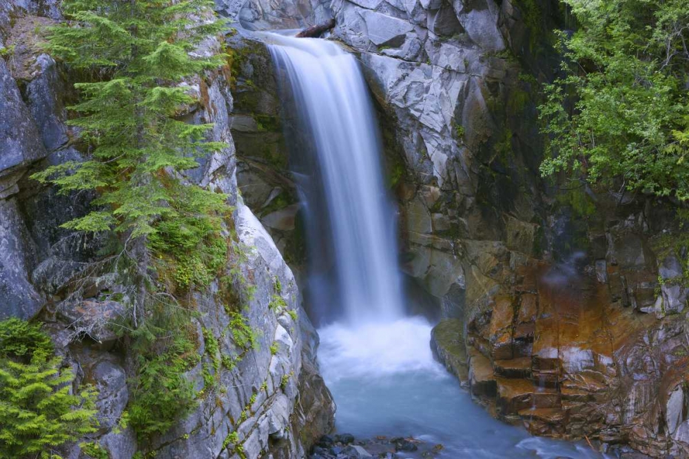 WA, Mount Rainier NP Christine Falls scenic art print by Gilles Delisle for $57.95 CAD