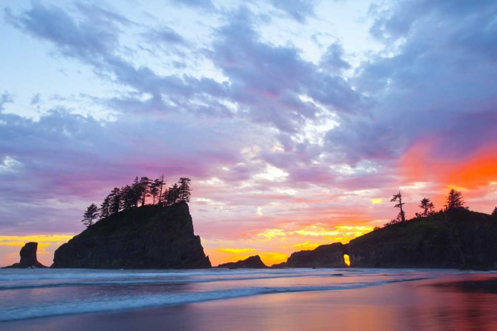 Washington, Olympic NP Second Beach at sunset art print by Gilles Delisle for $57.95 CAD