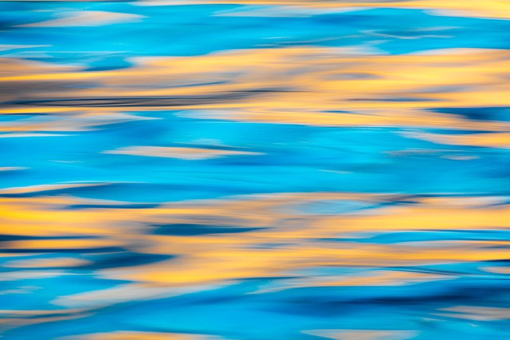 Washington State-Seabeck Blue and gold reflections on Hood Canal art print by Jaynes Gallery for $57.95 CAD