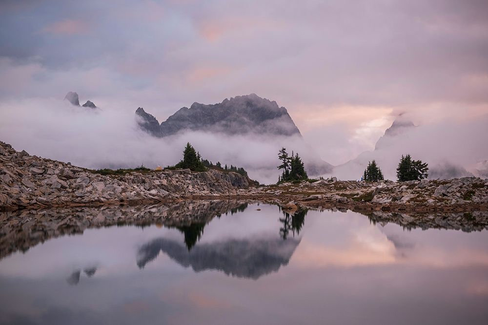 USA-Washington-Alpine Lakes Wilderness-Sunrise on Tank Lake art print by Jaynes Gallery for $57.95 CAD