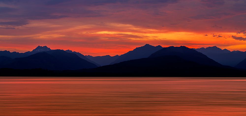 USA-Washington State-Seabeck Composite panoramic sunset over Hood Canal art print by Jaynes Gallery for $57.95 CAD
